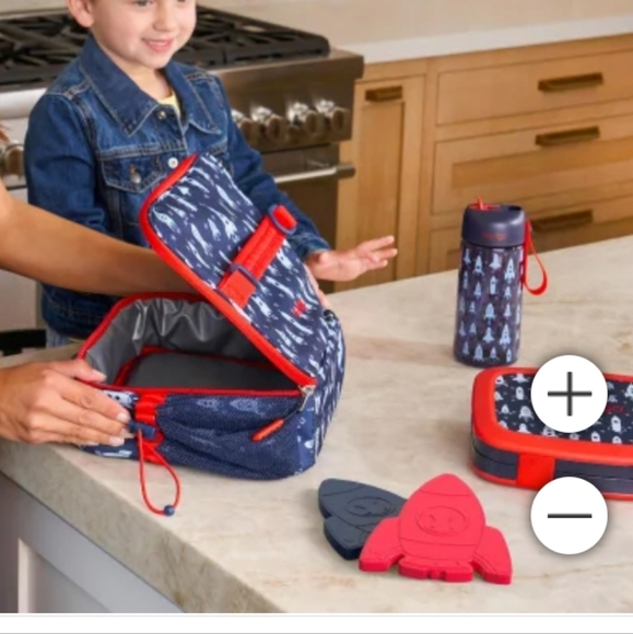 Bentgo® Kids Prints Pack (rocket) Lunch Bundle Set NEW GIFT - Picture 3 of 3